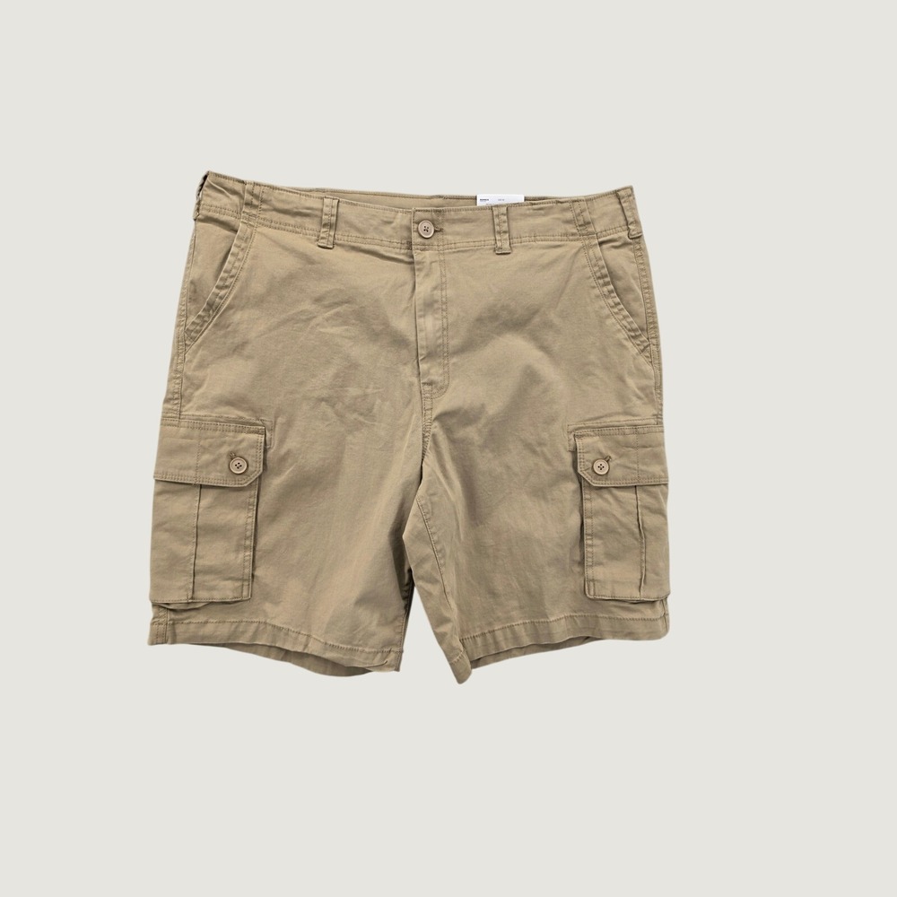 Sonoma Everyday Cargo Shorts Mens 40 Khaki English Elm Stretch Cotton Utility